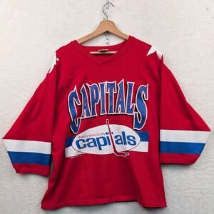 VTG Team Rated Washington Capitals Jersey Men's XL Red NHL Hockey Sportswear 90s